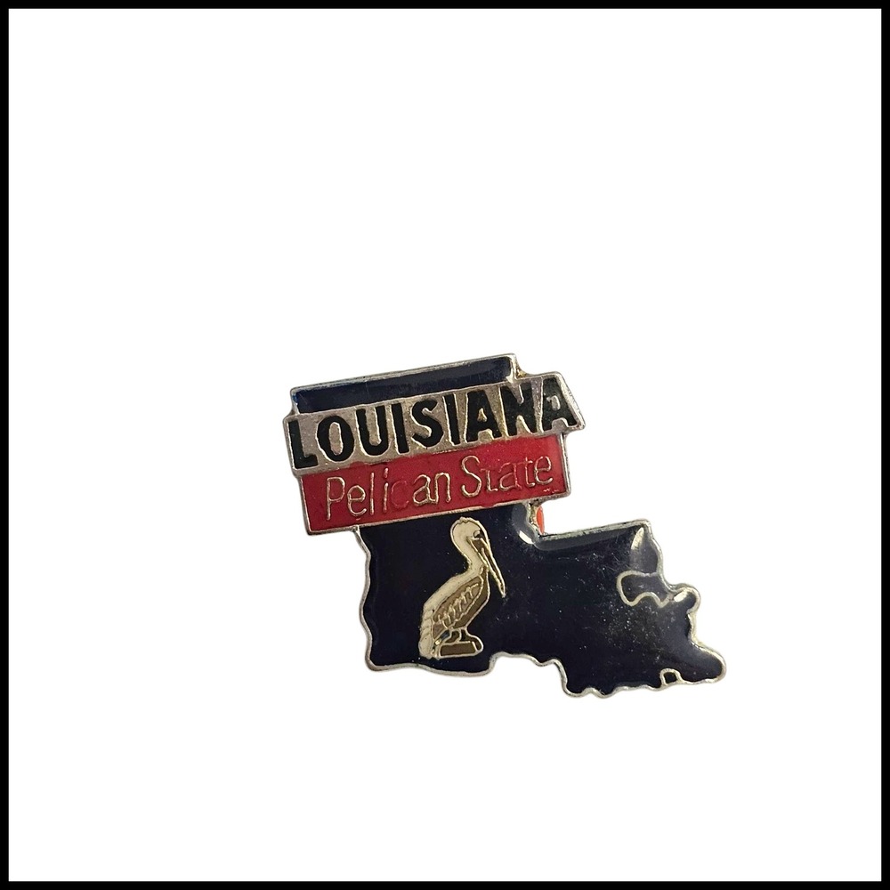 Louisiana Pelican State Souvenir Travel Collectible Lapel‎ Pin